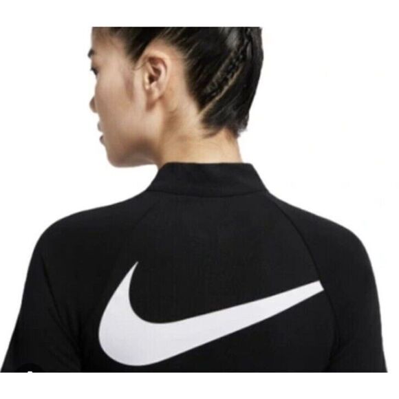 Nike CU5674-010 Womens Sz Small Black/Multi 1/4 Zip Sportswear Swoosh Dress NWOT - Picture 9 of 16